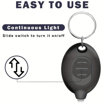 Mini Blue LED Torch Flash - Light Lightweight Keyring Premium Keychain Gift UK