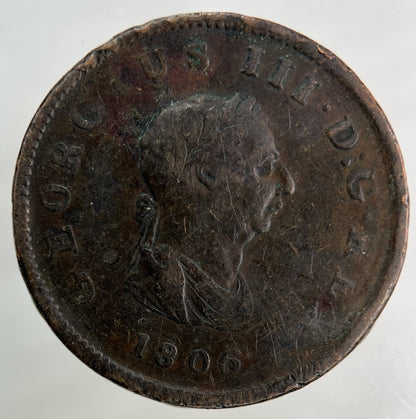 1806 George III 3rd Half - Penny Coin | Fine Collectable Grade