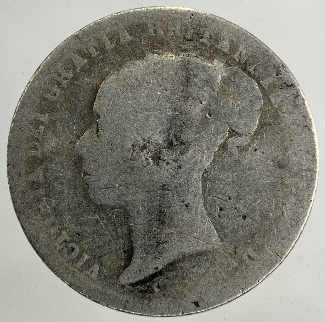 1877 Victoria Sixpence Silver Coin | Worn Grade