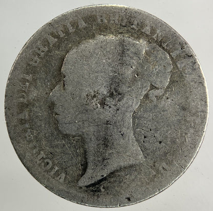 1877 Victoria Sixpence Silver Coin | Worn Grade