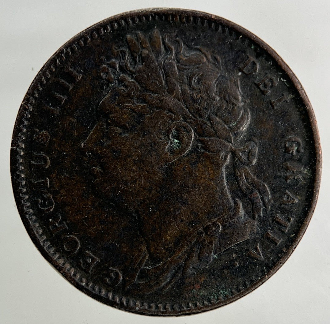 1821 George IV Farthing Coin | Fine Collectable Grade