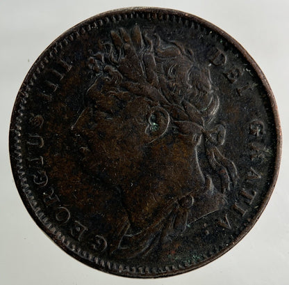1821 George IV Farthing Coin | Fine Collectable Grade