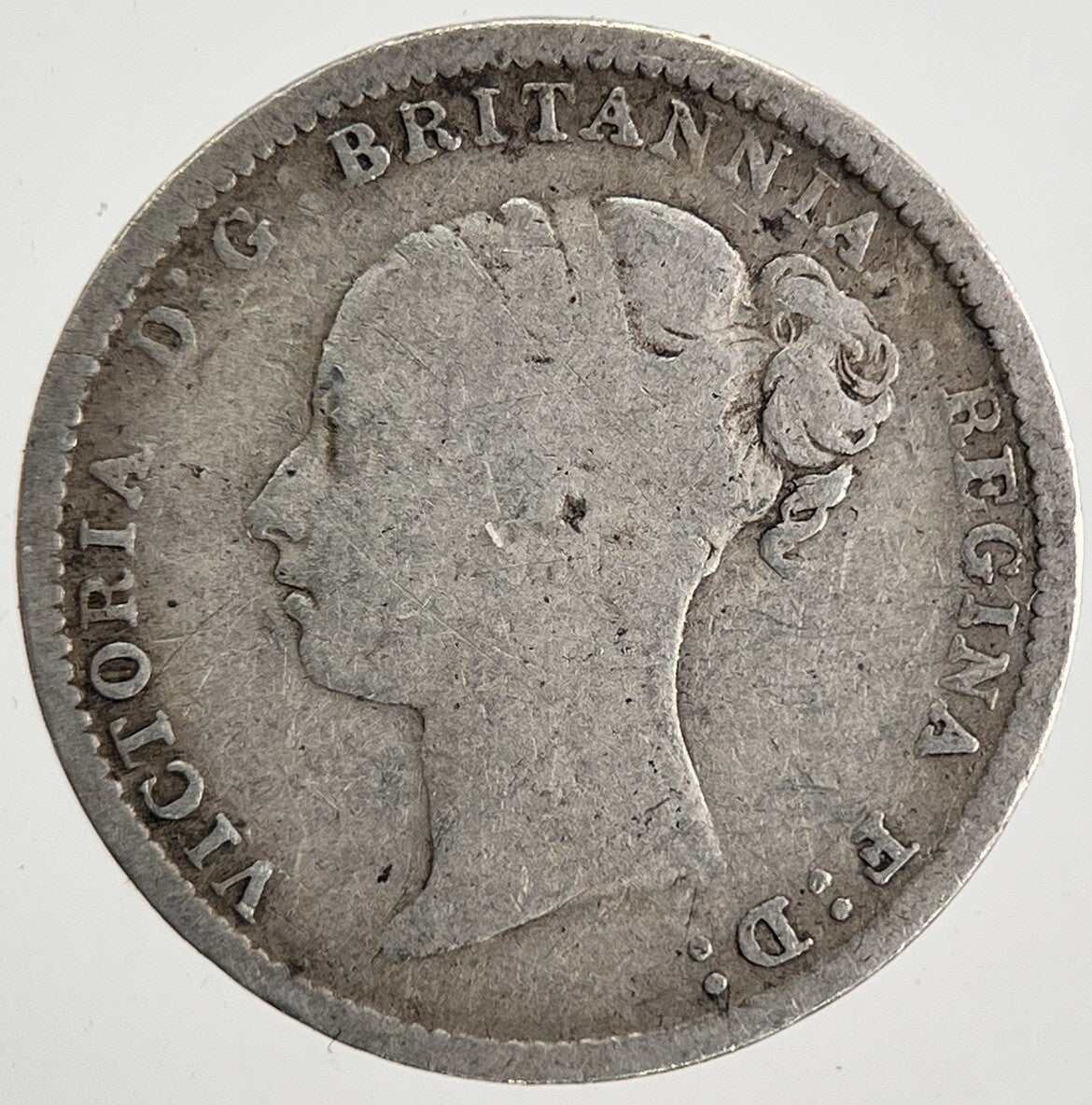 1885 Victoria Threepence Silver Coin | Collectable Grade | a9559