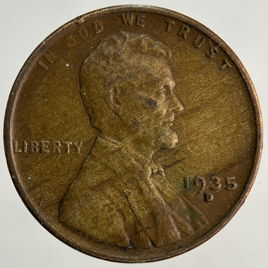 1935 - D US USA One Cent Coin | Fine Collectable Grade