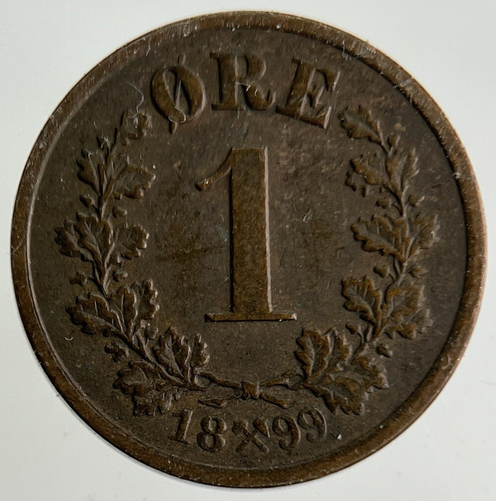 1899 Norway 1 Ore Coin | Fine Collectable Grade