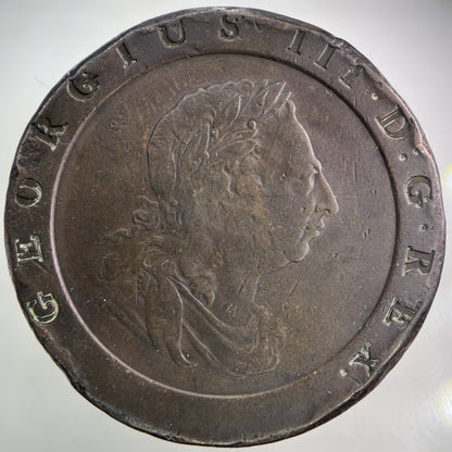 1797 George III 3rd Two - Pence Cartwheeel Coin | Fine Collectable Grade
