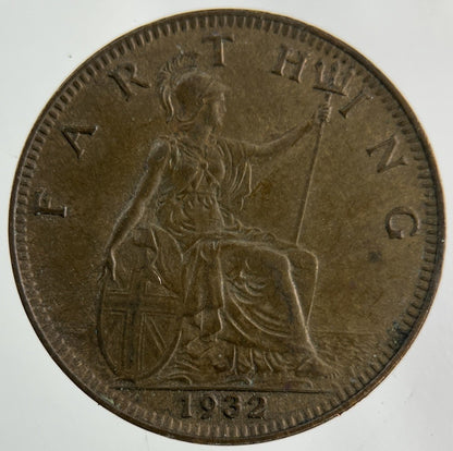 1932 George V Farthing Coin | Very High Grade