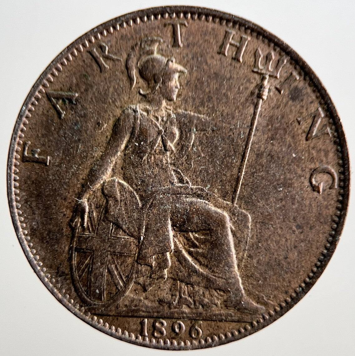 1896 Victoria British Farthing Coin | Very High Grade