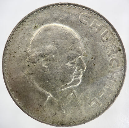 1965 Elizabeth II 2nd Churchill Crown British Coin | Very High Grade | a3877