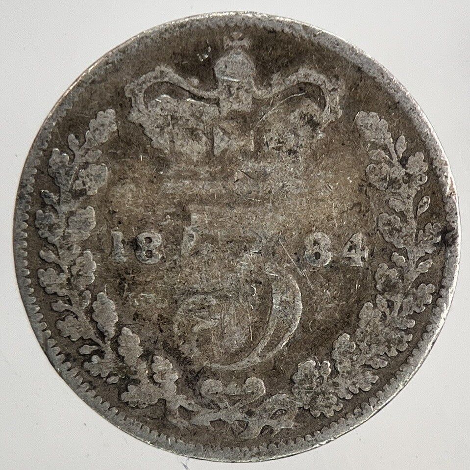 1884 Victoria Threepence Silver Coin | Collectable Grade | a6802