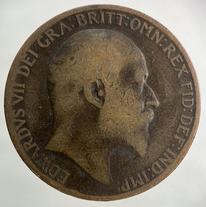 1910 Edward VII One Penny Coin | Collectable Grade