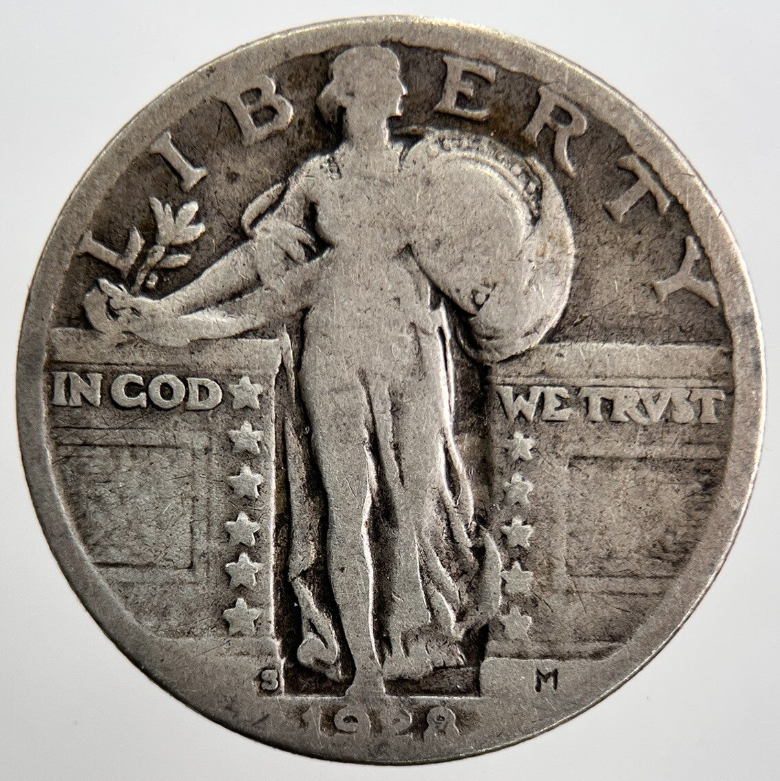 1928 - S US USA Standing Liberty Quarter Silver Coin | Collectable Grade