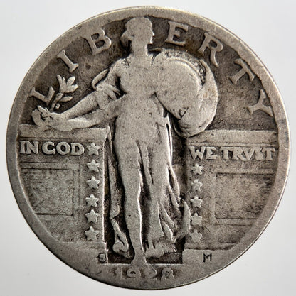 1928 - S US USA Standing Liberty Quarter Silver Coin | Collectable Grade