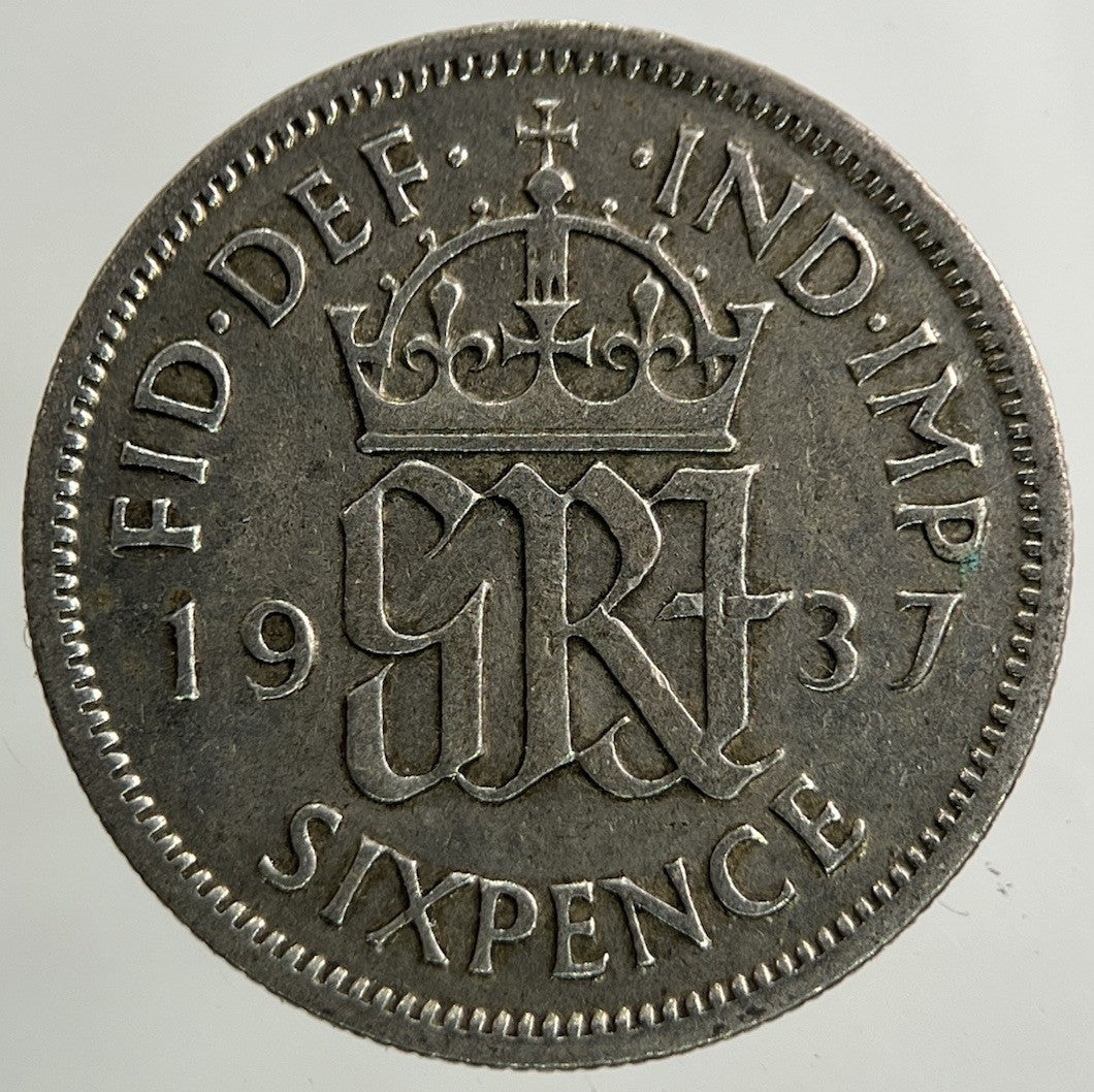 1937 George VI Sixpence Silver Coin | Fine Collectable Grade