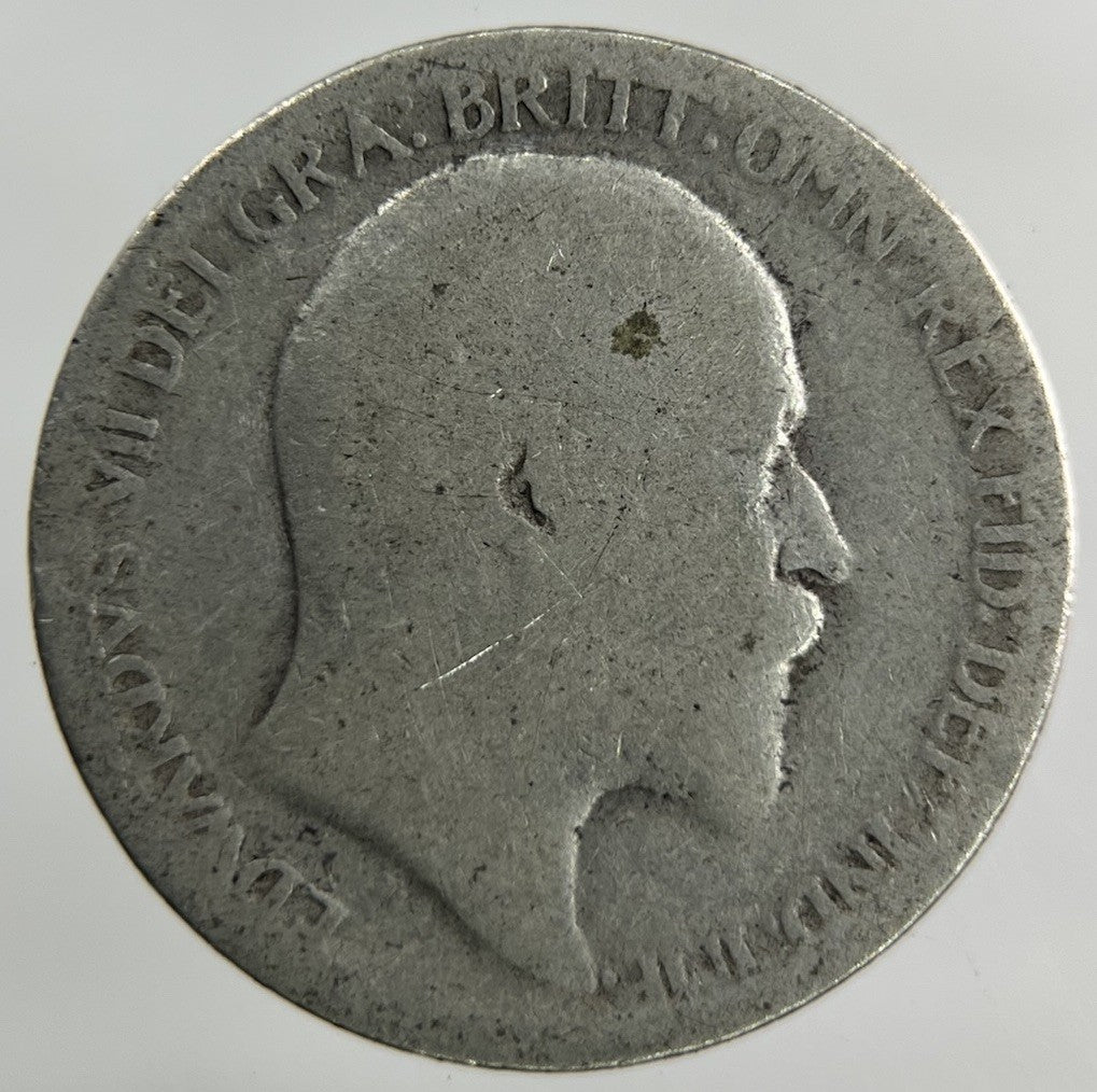 Edward VII Sixpence Silver Coin | Fair Grade