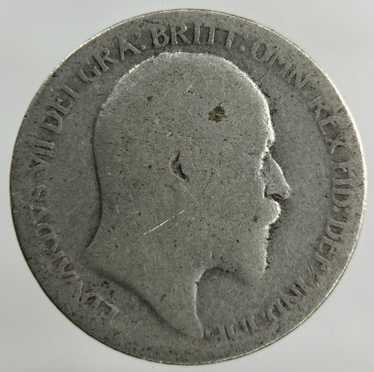 Edward VII Sixpence Silver Coin | Fair Grade