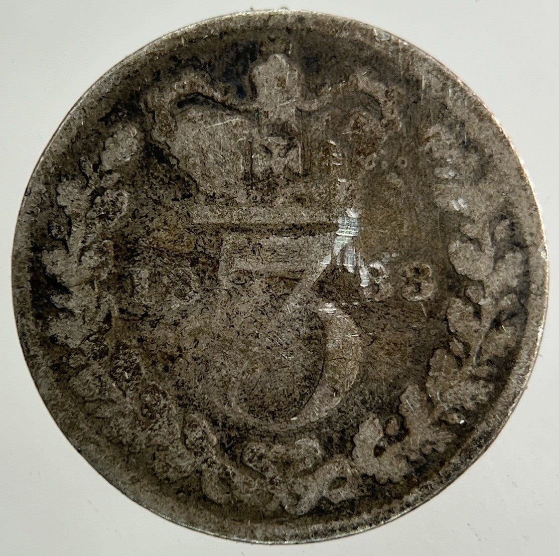 1883 Victoria Threepence Silver Coin | Fair Grade