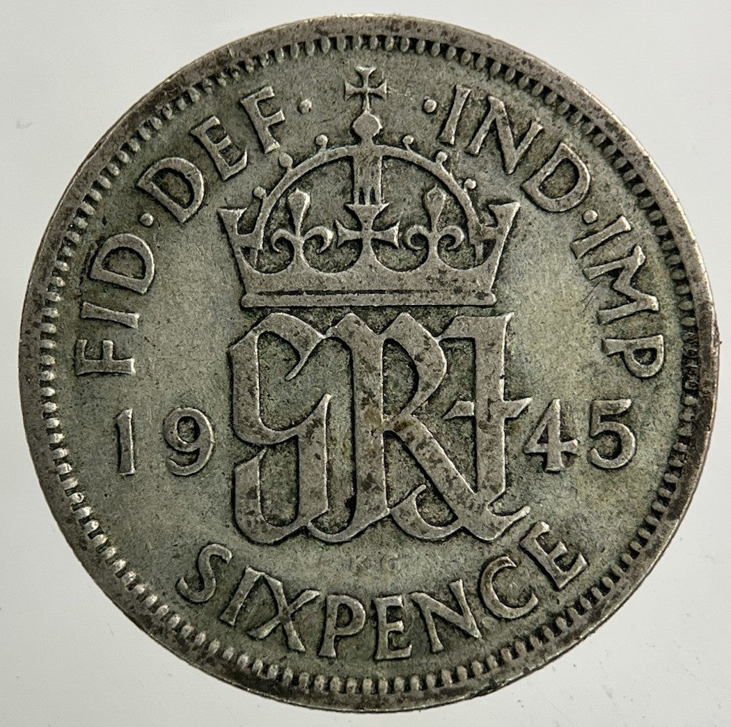 1945 George VI Sixpence Silver Coin | Collectable Grade