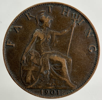 1901 Victoria Farthing Coin | Fine Collectable Grade