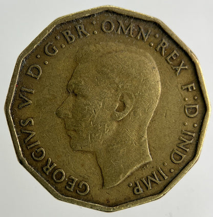 1937 George VI Brass Threepence Coin | Fine Collectable Grade