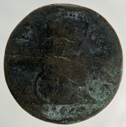 1825 George IV Farthing Coin | Fair Grade