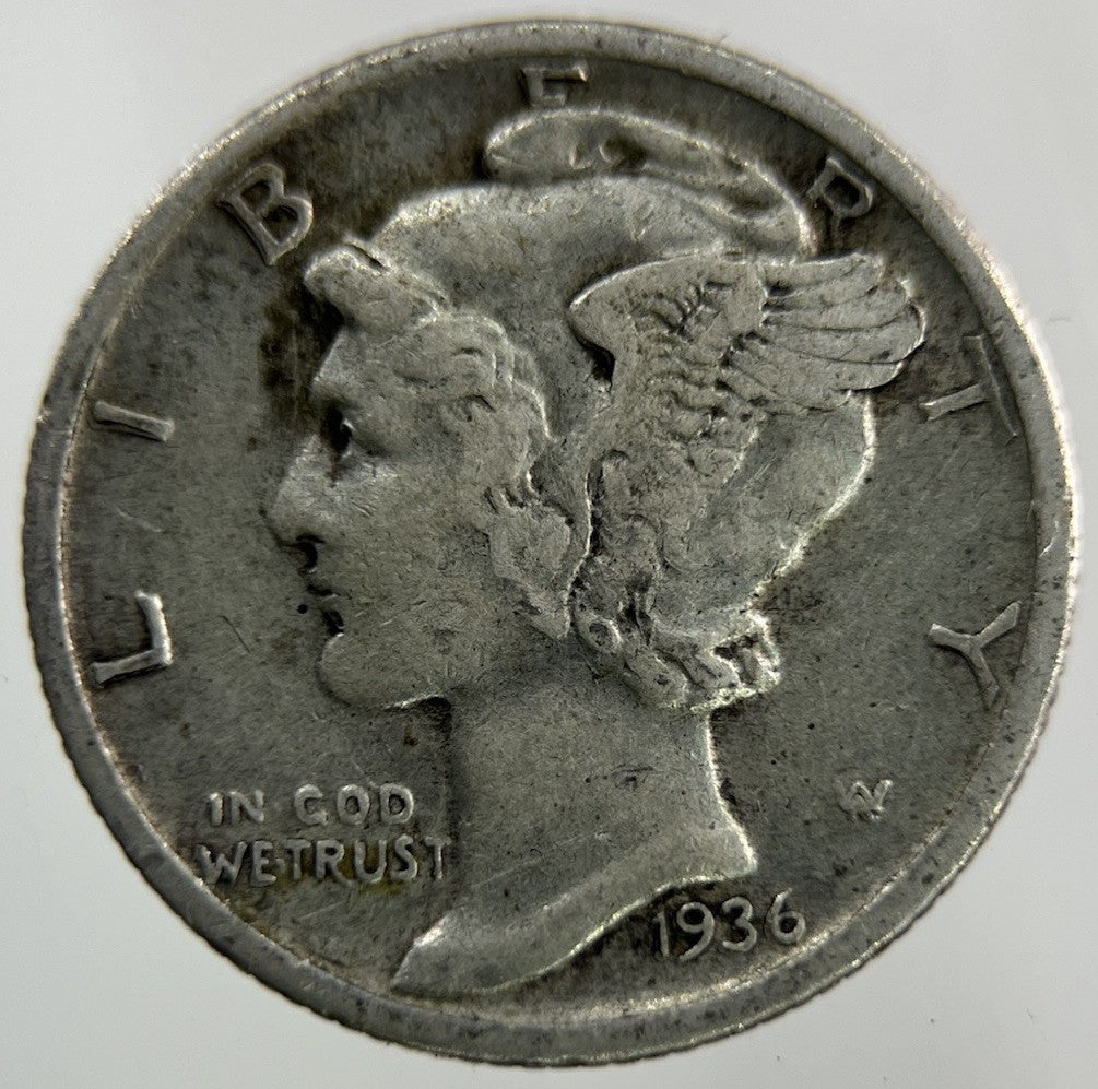 1936 US USA Mercury Dime Silver Coin | Collectable Grade