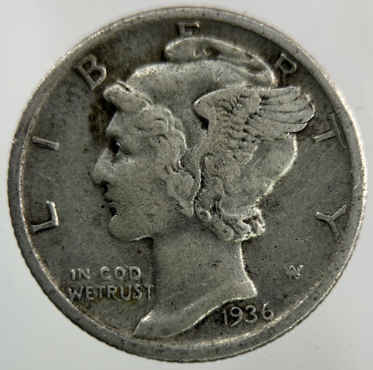 1936 US USA Mercury Dime Silver Coin | Collectable Grade
