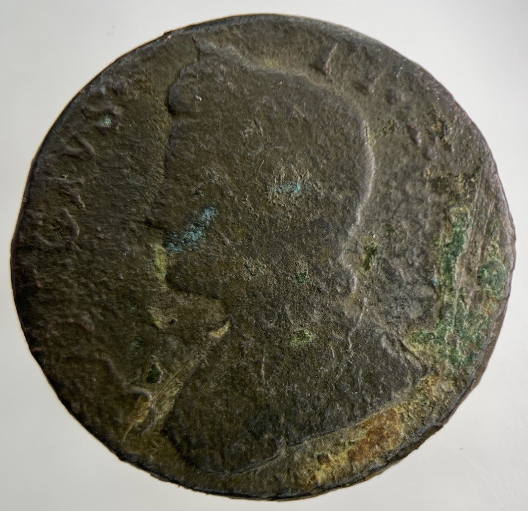 British George II 2nd Half - Penny Coin | Fair Grade