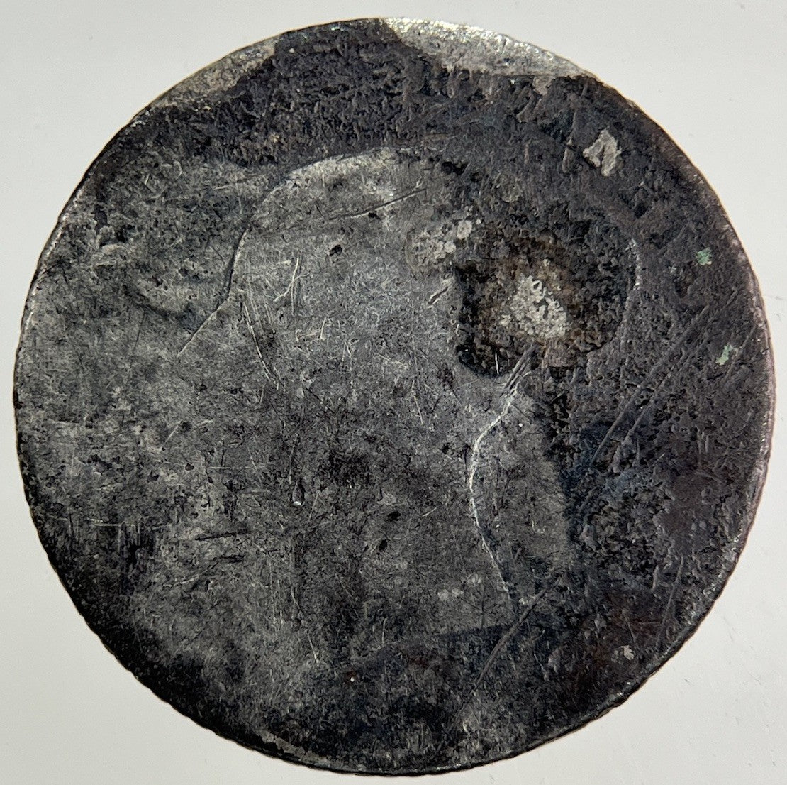 British Victoria Sixpence Silver Coin | Worn Grade