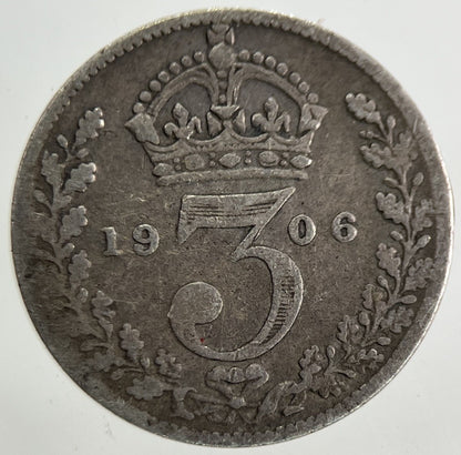 1906 Edward VII Threepence Silver Coin | Collectable Grade