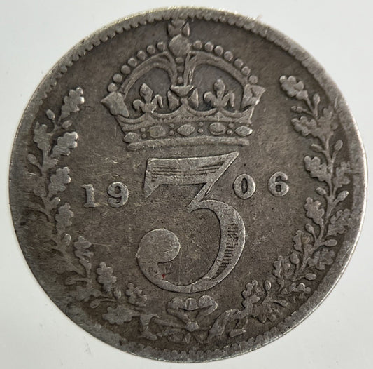 1906 Edward VII Threepence Silver Coin | Collectable Grade