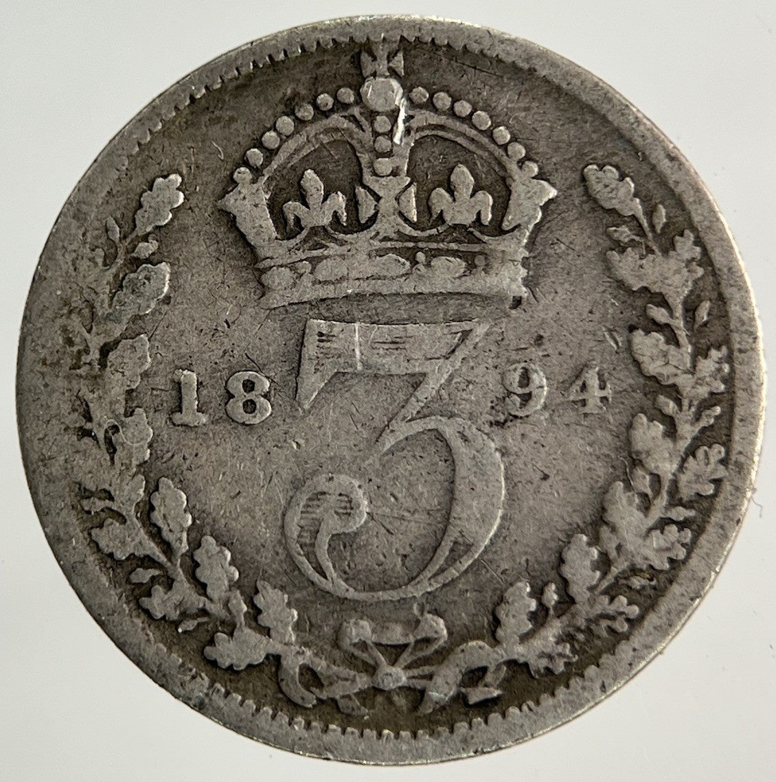 1894 Victoria Threepence Silver Coin | Collectable Grade