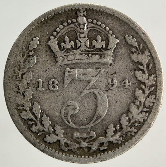 1894 Victoria Threepence Silver Coin | Collectable Grade