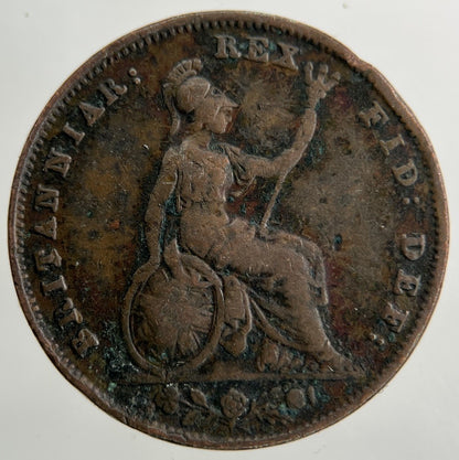 1837 William IV Farthing Coin | Collectable Grade