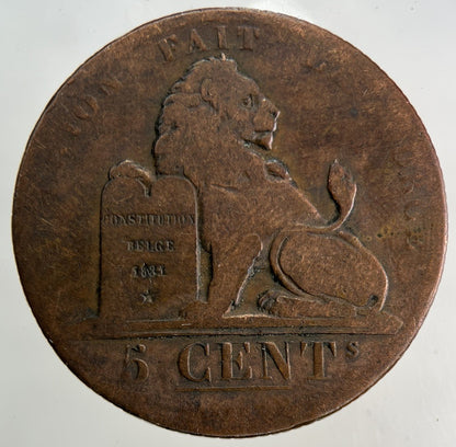 1833 Belgium 5 Centimes Coin | Collectable Grade