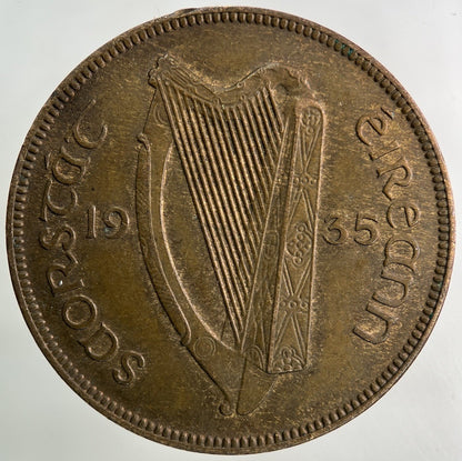 1935 Irish One Penny Coin | Very High Grade