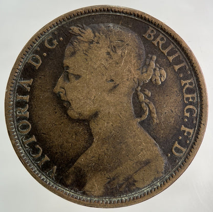 1891 Victoria One Penny Coin | Collectable Grade