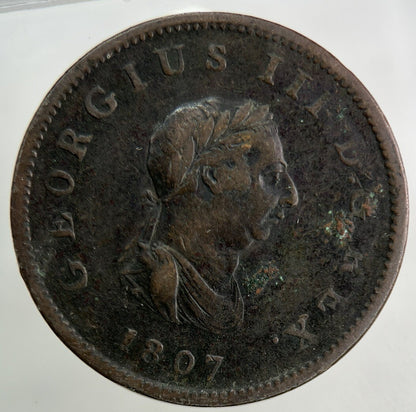 1807 George III 3rd Half - Penny Coin | Fine Collectable Grade