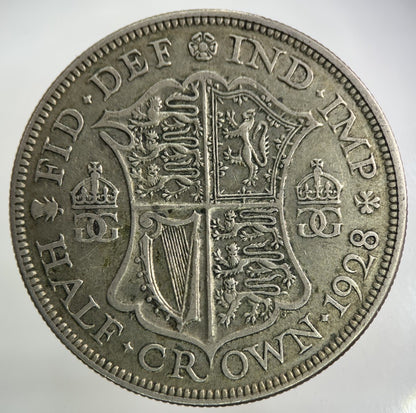 1928 George V Half - Crown Silver Coin | Very High Grade
