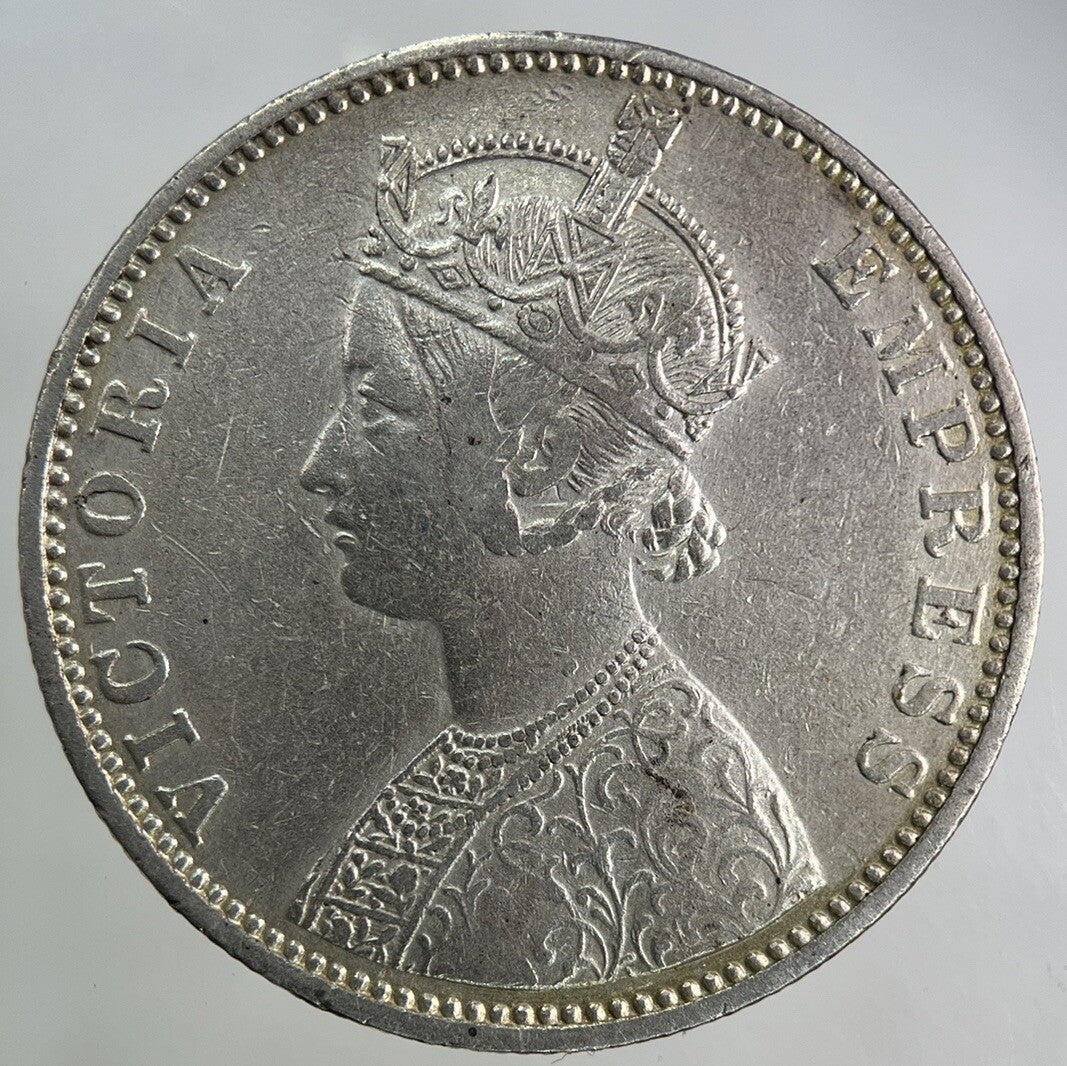 1900 India One Rupee Silver Coin | Fine Collectable Grade