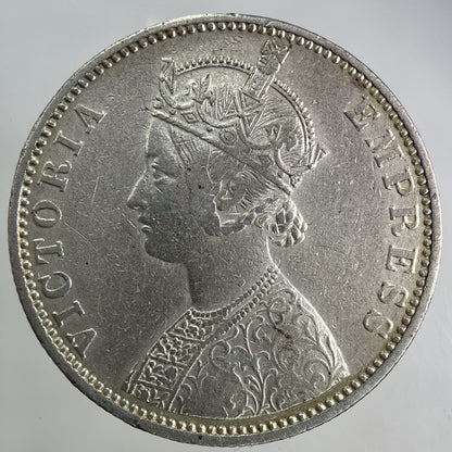 1900 India One Rupee Silver Coin | Fine Collectable Grade