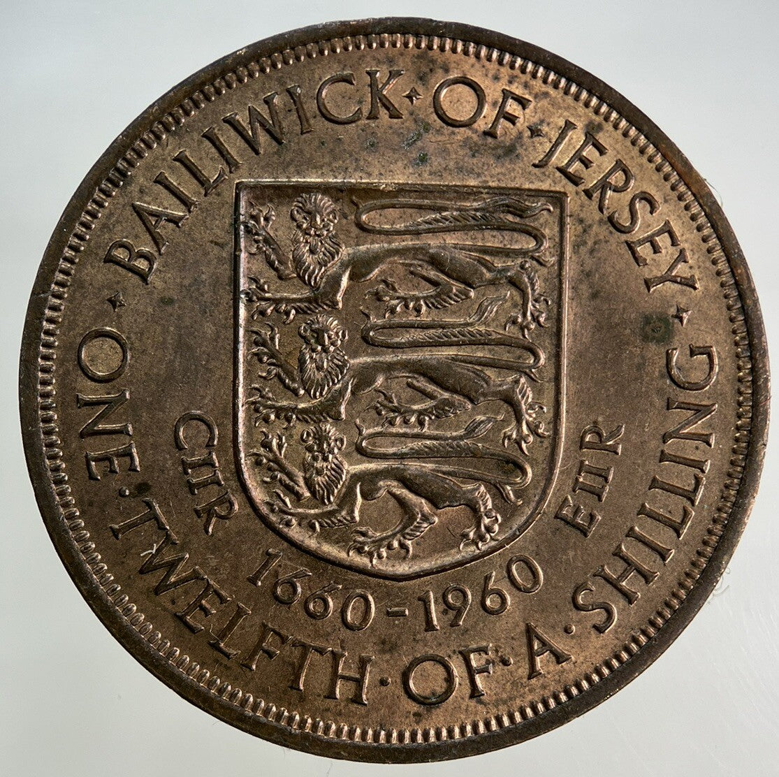 1960 Jersey 1/12 One Twelfth Of A Shilling Coin | Very High Grade