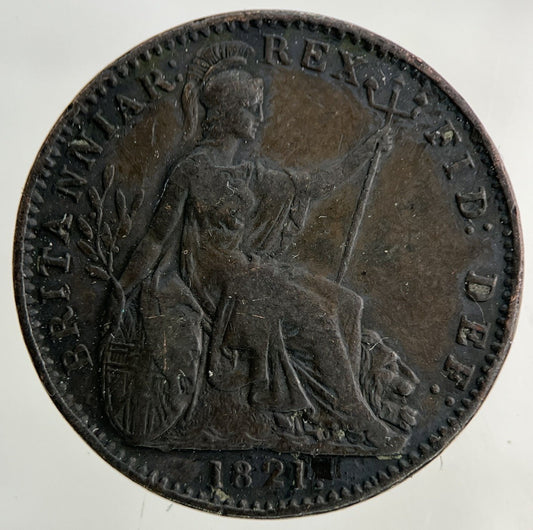 1821 George IV Farthing Coin | Fine Collectable Grade