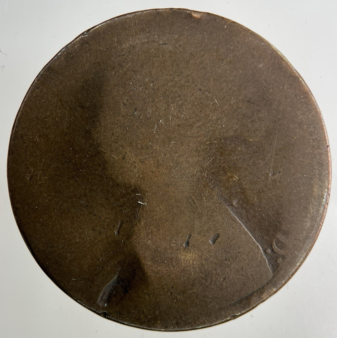 1862 Victoria One Penny Coin | Worn Grade