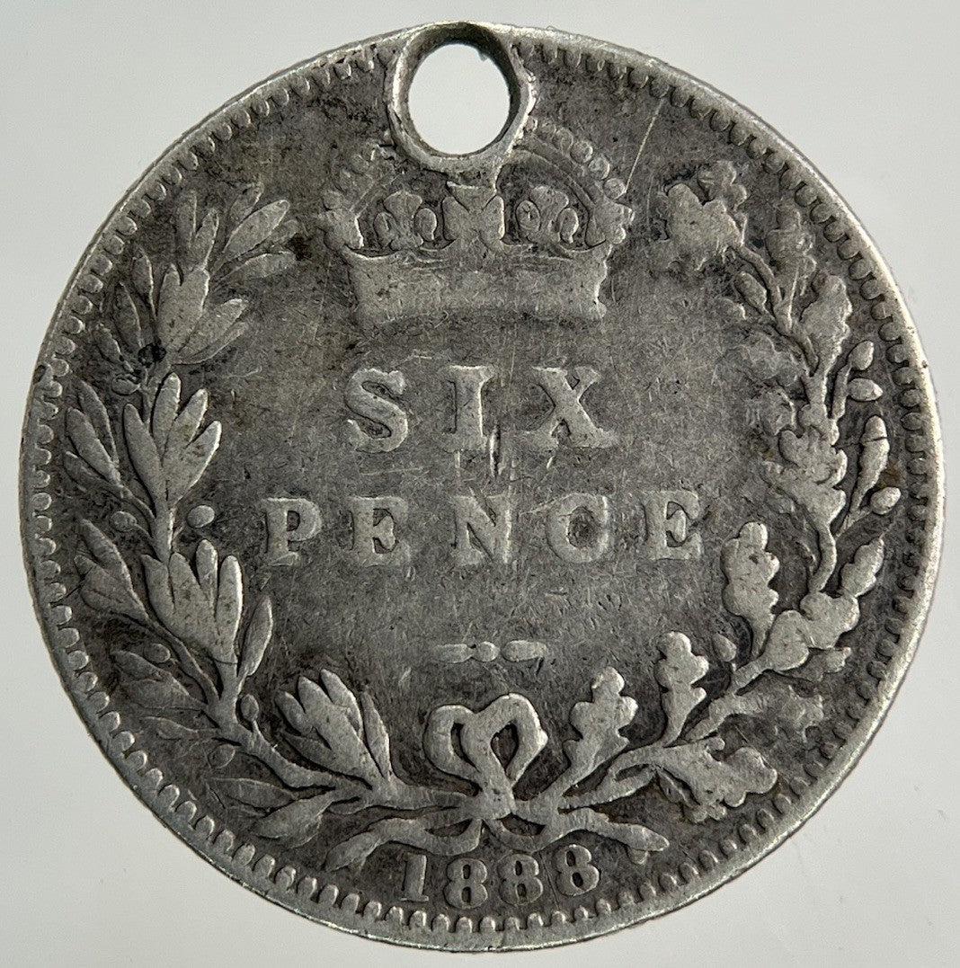 1888 Victoria Sixpence Silver Coin | Collectable Grade