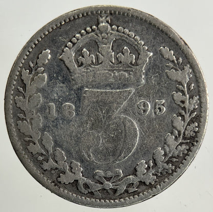 1895 Victoria Threepence Silver Coin | Collectable Grade