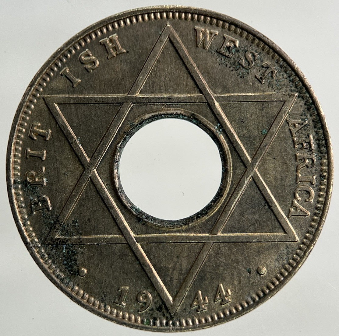 1944 West Africa 1/10 One Tenth Of A Penny Coin | Very Fine Grade