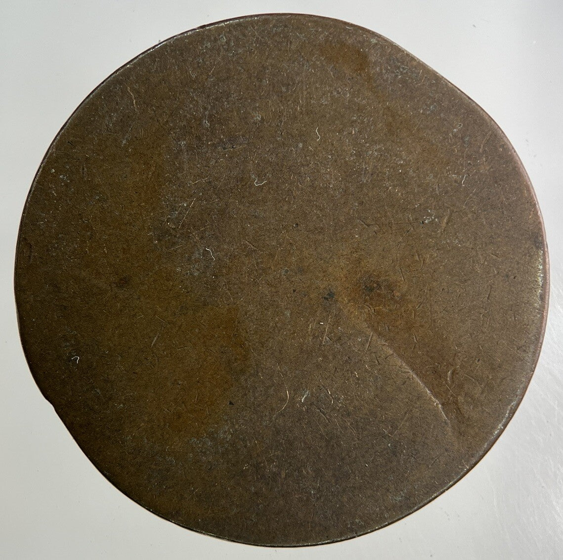 1860 Victoria One Penny Coin | Worn Grade