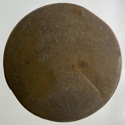 1860 Victoria One Penny Coin | Worn Grade