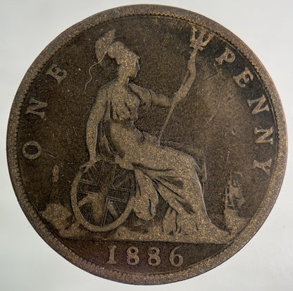 1886 Victoria One Penny Coin | Collectable Grade